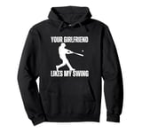 Your Girlfriend Likes My Swing Youth kids Funny Baseball Boy Pullover Hoodie