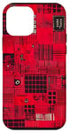 Coque pour iPhone 12 mini Carte mère vintage à carreaux rouge