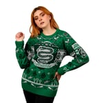 Harry Potter Slytherin Quidditch Knitted Christmas Jumper - XS