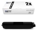 2x Eurotone Eco Cartridge Black for Kyocera Ecosys P-6035-cdn