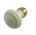 DT 2000 140360 Bouton simple rond bois laque Blanc