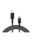 322 USB-C to USB-C Nylon cable - 1.8m - Black