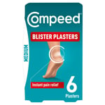 Compeed Medium Blister Plasters for Instant Pain Relief - 6 Plasters