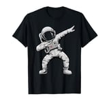 Astronaut Dabbing in Space Cosmic Galaxy Adventure Tee T-Shirt