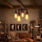 CCLIFE Lampe Retro - Lustre Industriel Lampe Vintage Bronze en métal - Lampe Suspension Industrielle - Plafonnier Vintage-Sans ampoule