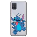 ERT GROUP Coque de téléphone Portable pour Samsung A71 Original et sous Licence Officielle Disney Motif Stitch 019 Parfaitement adapté à la Forme du téléphone Portable, partiel imprimé