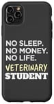 Coque pour iPhone 11 Pro Max Veterinarian No Sleep No Money No Life Vet Student