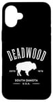 iPhone 16 Plus Deadwood South Dakota USA Bison Design Souvenir Case