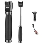 Neewer 8.7"/22cm Telescoping Interview Mic Handle for Wireless Go, Lavalier Video Microphone Handheld Adapter with Cold Shoes Compatible with RODE Wireless Go II DJI Mic CM22, MS003