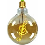 Ampoules led vintage Big Globe G125 4 w 220/240 v Alphabets Ampoule décorative Super Jaune Chaud (musique) - Groofoo