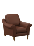 John Lewis Camber Leather Armchair, Light Leg