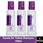 3 PACK - Fanola No Yellow Shampoo - Travel Size - 100ml