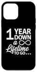 iPhone 12 mini 1 Year Down A Lifetime To Go Cute 1st Wedding Anniversary Case