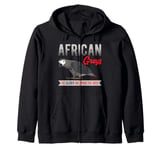 African Greys The Clever One Among The Birds Parrot Bird Zip Hoodie