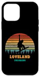 Coque pour iPhone 12 mini Loveland Colorado Vintage Sun Snowboard Snowboarder Retro
