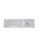 CHERRY KC 200 MX, Mechanical Office Keyboard with Anodised Metal Plate, German Layout (QWERTZ), Wired, MX2A SILENT RED Switches, Silver/White