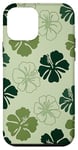 Coque pour iPhone 12 mini Green Hibiscus Floral Hawaiian Flowers Island Tropical Beach