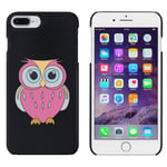 Azeeda Black 'Pink Owl' Case for iPhone 7 Plus (MC00214740)