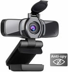 Webcam, Hd 1080p Webcam, Usb Webcam Built-in Mic And Privacy Cover For Skype