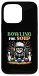 Coque pour iPhone 13 Pro Bowling Pour Soupe Musique Chat Style DJ Chat Portant Casque