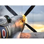 Taylor Military UK Spitfire TE311 Fighter Plane Photo XL Giant Panel Poster (8 Sections) Militaire Royaume-Uni Combattant Avion Photographier Affiche