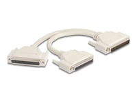 Delock - Seriell Splitter - Db-37 (Hann) Til Db-37 (Hunn) - 30 Cm - Tommelskruer - Beige