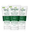 Simple Regeneration Age Resisting - Face Wash, 3pk, 150ml - Green - One Size