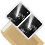 2 x Rectangle Stickers 7.5cm BW - Retro Cinema Film Projector Projectionist  #43