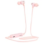 Maxim EE3576MAXPNKNL Metallic Earphones – Magnetic Earbuds for Wire-Free Listening, Wireless Range up to 25m, Built-In Microphone for Hands-Free Calling, Rechargeable Battery, USB Cable Included, Pink