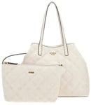 Guess Vikky Tote Peony Large Womens Shopper Bag In Stone