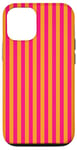 Coque pour iPhone 15 Pink and Yellow Vertical Stripes Retro Trendy Lines