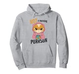 Not a Morning Purrson Cat Grumpy Person Sarcastic Coffee Pullover Hoodie