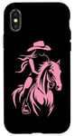 Coque pour iPhone X/XS Cowgirl Riding Horse Lover Horse Lover