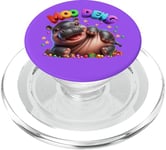 Adorable bébé hippopotame Moo Deng Merry Christmas Cheer PopSockets PopGrip pour MagSafe