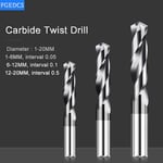 Foret en carbure de tungstène et acier inoxydable,foret en acier inoxydable dur,tige D3,micro-diamètre,métal monolithique solide pour Machine CNC - Type 1mm