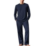 Calvin Klein Cotton Poplin Long Sleeve Pant Set Marin Small Dam