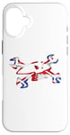 Coque pour iPhone 16 Plus Guy Moto Martin Union Jack Logo