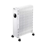 Midea - NY2311-20MR radiateur à huile 2300 w chauffage électrique avec thermostat réglable, protection anti-basculement et protect