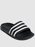 adidas Sportswear Kids Unisex Adilette Aqua Sliders - Black/White, Black/White, Size 4 Older