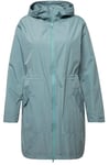 Ulla Popken Femme Grandes Tailles Parka Technique HYPRAR, imperméable, Capuche Glace Bleue 46+ 824058719-46+