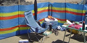 SIF 4, 5, 6, 8, 10 POLE BEACH HOLIDAY CARAVAN CAMPING WINDBREAK TALL WINDBREAKERS (10 Poles- Height - 5ft x Long -20ft)