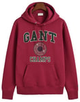 GANT Sweat à Capuche Graphique à l'avant Sweatshirt, Rich Wine, XXL Homme