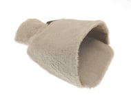 Beige Faux Fur Cover Single Pouch Hot Water Bottle Foot Warmer Foot Muff