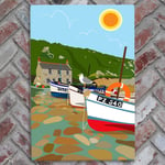 Penberth Ceramic Tile Picture Nautical Plaque Sign Wall Art Kate Pearson 30x20cm