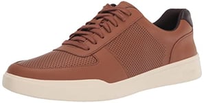 Cole Haan Men's Grand Crosscourt Modern Perf Trainer Sneaker, British Tan Leather, 10 UK