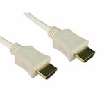 5m Premium HDMI Cable v1.4 Gold High Speed Video HDTV HD 2160p 3D PS3 SKY White