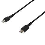 0065030882309 StarTech.com 6 foot (2m) Durable Black USB-C to Lightning Cable - 