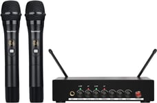 Dr20 Professional Wireless Microphone Dual Portable Microphone Uhf Wireless Receiver Suitable For Ktv Family K Song Stage Performance Bluetooth[X1591]