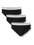 Calvin Klein Men's Surge Hip Brief 3pk 000np2420a Hip Briefs, Black (Black W/ White Wb), S