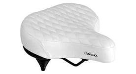 Selle de velo selle confort dames gens   mousse unisexe blanc